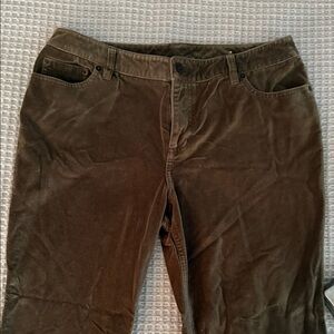 LOFT olive Corduroy Trousers. Size 10 petite